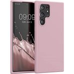 Kilifplus Samsung Galaxy S22 Ultra ile Uyumlu Kılıf Mat Esnek Lux Silikon Kapak İnce Kaliteli Renkli Yumuşak - Rose Gold