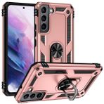 Kilifplus Samsung Galaxy S22 Zırhlı Standlı Mıknatıslı Tank Kapak Rose Gold Kılıf