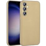 Kilifplus Samsung Galaxy S23 FE ile Uyumlu Kılıf Mat Esnek Lux Silikon Kapak İnce Kaliteli Renkli Yumuşak - Gold
