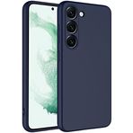 Kilifplus Samsung Galaxy S23 Plus ile Uyumlu Kılıf Mat Lansman Kılıf, Kadife İç Yüzey, Silikon, Esnek, Pürüzsüz, Yumuşak - Lacivert