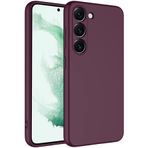 Kilifplus Samsung Galaxy S23 Plus ile Uyumlu Kılıf Mat Lansman Kılıf, Kadife İç Yüzey, Silikon, Esnek, Pürüzsüz, Yumuşak - Mürdüm