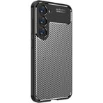 Kilifplus Samsung Galaxy S23 Plus ile Uyumlu Kılıf Silikon Parmak İzi Bırakmayan Karbon Soft Negro Kapak - Siyah