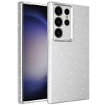 Kilifplus Samsung Galaxy S23 Ultra ile Uyumlu Silikon Kapak Simli Parlak Lux Kamera Korumalı Koton - Gri