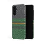 Kilifplus Samsung Galaxy S24 FE ile Uyumlu Kılıf, Karbon Görünümlü Sert PC Kapak, Minimalist Tasarım, Şeffaf Yüzey, Magsafe Uyumlu, Su Dirençli (Yeşil, Samsung Galaxy S24 FE)