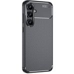 Kilifplus Samsung Galaxy S24 FE ile Uyumlu Kılıf Silikon Parmak İzi Bırakmayan Karbon Soft Negro Kapak - Siyah