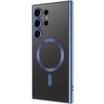 Kilifplus Samsung Galaxy S24 Ultra ile Uyumlu Kılıf Kamera Korumalı, Silikon, Kablosuz Şarj Özellikli, Kamera Lens Korumalı, Renkli Demre Kapak - Lacivert