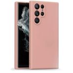 Kilifplus Samsung Galaxy S24 Ultra ile Uyumlu Kılıf Mat Esnek Lux Silikon Kapak İnce Kaliteli Renkli Yumuşak - Rose Gold