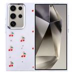 Kilifplus Samsung Galaxy S24 Ultra ile Uyumlu Kılıf Şeffaf Simli Airbag Tasarımlı Kapak, Darbe Emici, Kamera Korumalı, [ Tam Uyumlu, Zarif, Kaliteli ], Kiraz