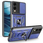 Kilifplus Samsung Galaxy S25 Edge ile Uyumlu Kılıf Zırhlı Standlı Sürgülü Kamera Korumalı Zırhlı Tam Koruma Sürgülü Vega Kapak, Tam Uyumlu, Tank Kapak - Mavi
