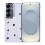 Kilifplus Samsung Galaxy S25 ile Uyumlu Kılıf Şeffaf Simli Airbag Tasarımlı Kapak, Darbe Emici, Kamera Korumalı, [ Tam Uyumlu, Zarif, Kaliteli ], Yıldız
