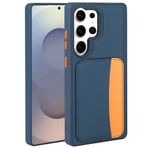 Kilifplus Samsung Galaxy S25 Ultra ile Uyumlu Kılıf Kartlık Bölmeli X-Kart Silikon Kapak, Premium Koruma, Lacivert