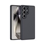Kilifplus Samsung Galaxy S25 Ultra ile Uyumlu Kılıf Magsafe Şarj Özellikli Karbon Fiber Tasarımlı Sert Silikon Slim Fit Darbelere Dayanıklı Elnino Kapak - Siyah