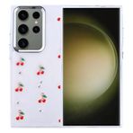 Kilifplus Samsung Galaxy S25 Ultra ile Uyumlu Kılıf Şeffaf Simli Airbag Tasarımlı Kapak, Darbe Emici, Kamera Korumalı, [ Tam Uyumlu, Zarif, Kaliteli ], Kiraz