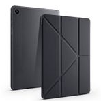 Kilifplus Samsung Galaxy Tab A11 Plus ile Uyumlu Kılıf Tri Folding Silikon Kalem Bölmeli Katlanabilir Standlı PU Deri Yumuşak Kapak, Tablet Kılıfı [Kalem Alanı, Akıllı Kapak, Uyku Modlu] - Siyah