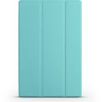 Kilifplus Samsung Galaxy Tab A8 10.5 X200 X201 ile Uyumlu Tablet Kılıfı Smart Cover Uyku Modlu Standlı Arkası Sert Şeffaf Kapak - Mavi