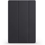 Kilifplus Samsung Galaxy Tab A8 10.5 X200 X201 ile Uyumlu Tablet Kılıfı Smart Cover Uyku Modlu Standlı Arkası Sert Şeffaf Kapak - Siyah