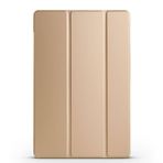 Kilifplus Samsung Galaxy Tab A9 ile Uyumlu Tablet Kılıfı Smart Cover Uyku Modlu Standlı Arkası Sert Şeffaf Kapak - Gold