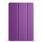 Kilifplus Samsung Galaxy Tab A9 ile Uyumlu Tablet Kılıfı Smart Cover Uyku Modlu Standlı Arkası Sert Şeffaf Kapak - Mor