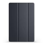Kilifplus Samsung Galaxy Tab A9 ile Uyumlu Tablet Kılıfı Smart Cover Uyku Modlu Standlı Arkası Sert Şeffaf Kapak - Siyah