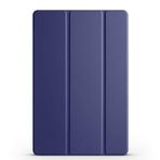 Kilifplus Samsung Galaxy Tab A9 Plus ile Uyumlu Tablet Kılıfı Smart Cover Uyku Modlu Standlı Arkası Sert Şeffaf Kapak - Lacivert