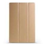 Kilifplus Samsung Galaxy Tab S10 FE ile Uyumlu Tablet Kılıfı Smart Cover Uyku Modlu Standlı Arkası Sert Şeffaf Kapak, Gold