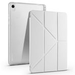 Kilifplus Samsung Galaxy Tab S11 ile Uyumlu Kılıf Tri Folding Silikon Kalem Bölmeli Katlanabilir Standlı PU Deri Yumuşak Kapak, Tablet Kılıfı SM-X730 [Akıllı Kapak, Uyku Modlu] - Gri