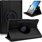 Kilifplus Samsung Galaxy Tab S7 Plus T970 ile Uyumlu Kılıf 360 Derece Dönen Standlı PU Deri Kapaklı - Siyah