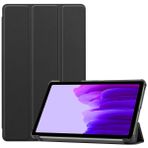 Kilifplus Samsung Galaxy Tab S8 Plus X800 ile Uyumlu Tablet Kılıfı Smart Cover Uyku Modlu Standlı Arkası Sert Şeffaf Kapak (Siyah)