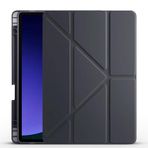 Kilifplus Samsung Galaxy Tab S9 FE ile Uyumlu Kılıf Tri Folding Silikon Kalem Bölmeli Katlanabilir Standlı PU Deri Yumuşak Kapak, Tablet Kılıfı [Kalem Alanı, Akıllı Kapak, Uyku Modlu] - Siyah