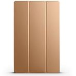 Kilifplus Samsung Galaxy Tab S9 ile Uyumlu Tablet Kılıfı Smart Cover Uyku Modlu Standlı Arkası Sert Şeffaf Kapak- Gold
