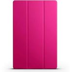 Kilifplus Samsung Galaxy Tab S9 ile Uyumlu Tablet Kılıfı Smart Cover Uyku Modlu Standlı Arkası Sert Şeffaf Kapak- Pembe