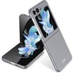 Kilifplus Samsung Galaxy Z Flip 5 ile Uyumlu Kılıf Sert Kıpta Mat İnce Rubber Kapak [ Şık, Sade, Mat, Pürüzsüz ] - Gri