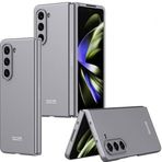 Kilifplus Samsung Galaxy Z Fold 5 ile Uyumlu Kılıf Sert Kıpta Mat İnce Rubber Kapak [ Şık, Sade, Mat, Pürüzsüz ] - Gri