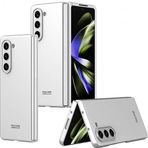Kilifplus Samsung Galaxy Z Fold 5 ile Uyumlu Kılıf Sert Kıpta Mat İnce Rubber Kapak [ Şık, Sade, Mat, Pürüzsüz ] - Gümüş