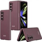 Kilifplus Samsung Galaxy Z Fold 5 ile Uyumlu Kılıf Sert Kıpta Mat İnce Rubber Kapak [ Şık, Sade, Mat, Pürüzsüz ] - Kırmızı