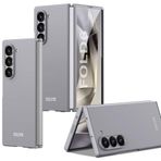 Kilifplus Samsung Galaxy Z Fold 6 ile Uyumlu Kılıf Sert Kıpta Mat İnce Rubber Kapak [ Şık, Sade, Mat, Pürüzsüz ] - Gri