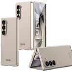 Kilifplus Samsung Galaxy Z Fold 6 ile Uyumlu Kılıf Sert Kıpta Mat İnce Rubber Kapak [ Şık, Sade, Mat, Pürüzsüz ] - Titanyum-Gri