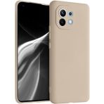 Kilifplus Xiaomi Mi 11 Lite ile Uyumlu Kılıf Premier Mat Esnek Silikon Kapak - Gold