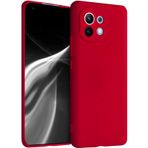 Kilifplus Xiaomi Mi 11 Lite ile Uyumlu Kılıf Premier Mat Esnek Silikon Kapak - Kırmızı