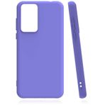 Kilifplus Xiaomi Mi 12T / 12T Pro ile Uyumlu Kılıf Mat Lux Kamera Korumalı Renkli Yumuşak Biye Silikon Kapak - Lila