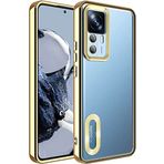 Kilifplus Xiaomi Mi 12T / 12T Pro Kılıf Kamera Korumalı Silikon Logo Açık Omega Kapak - Gold