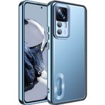 Kilifplus Xiaomi Mi 12T / 12T Pro Kılıf Kamera Korumalı Silikon Logo Açık Omega Kapak - Mavi