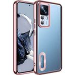 Kilifplus Xiaomi Mi 12T / 12T Pro Kılıf Kamera Korumalı Silikon Logo Açık Omega Kapak - Rose Gold