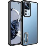 Kilifplus Xiaomi Mi 12T / 12T Pro Kılıf Kamera Korumalı Silikon Logo Açık Omega Kapak - Siyah