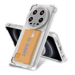 Kilifplus Xiaomi Mi 14 Ultra ile Uyumlu Kılıf Şeffaf Esnek Silikon Luks Tam Uyumlu Kartlıklı Kapak