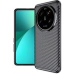 Kilifplus Xiaomi Mi 14 Ultra ile Uyumlu Kılıf Silikon Parmak İzi Bırakmayan Karbon Soft Negro Kapak - Siyah