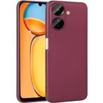 Kilifplus Xiaomi Poco C65 / Redmi 13C ile Uyumlu Kılıf Premier Mat Esnek Silikon Kapak - Mürdüm