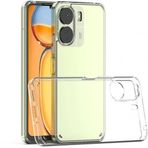 Kilifplus Xiaomi Poco C65/Redmi 13C ile Uyumlu Kılıf Şeffaf Pürüzsüz Yüzey, Kenarları Silikon, Sert Özel Kalıp Coss Kapak - Şeffaf