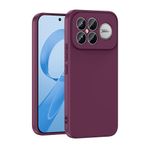 Kilifplus Xiaomi Poco F8 Ultra ile Uyumlu Kılıf Mat Lansman Kılıf, Kadife İç Yüzey, Silikon, Esnek, Pürüzsüz, Koyu Mor