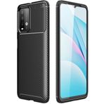 Kilifplus Xiaomi Poco M3 ile Uyumlu Kılıf Silikon Parmak İzi Bırakmayan Karbon Soft Negro Kapak - Siyah